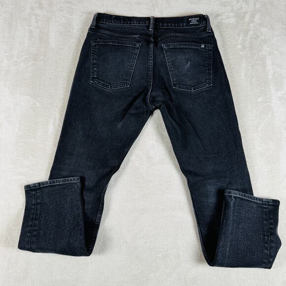 NoEnd Jeans Women's 31x28 Black Denim Skinny Straight Leg Mid Rise USA Comfort‎ - Picture 9 of 13